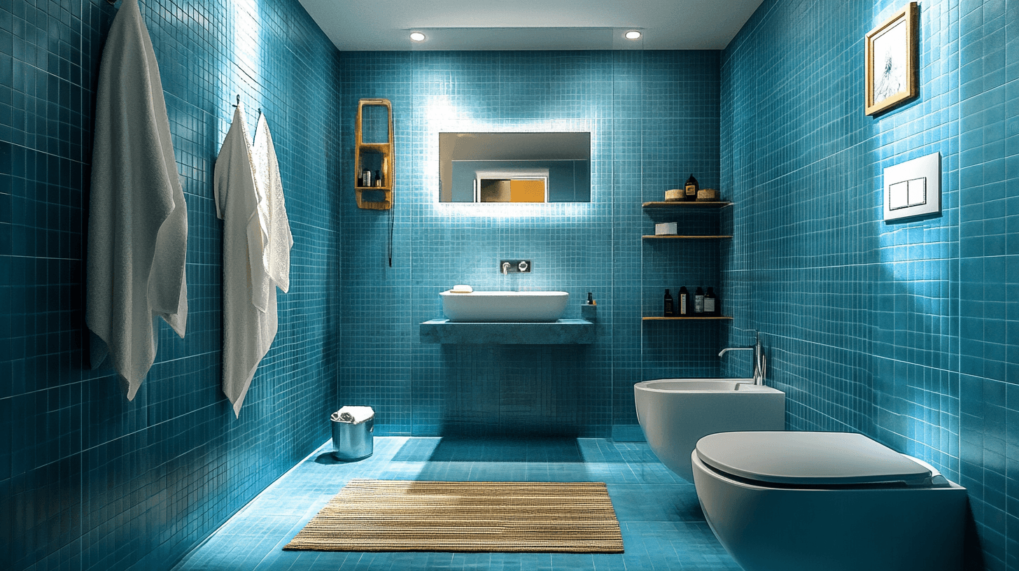 Die Ausstrahlung von Blau im Bad