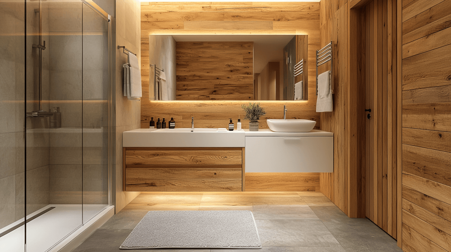 Holz-Details im Badezimmer: Natürliche Atmosphäre und Wohlfühl-Oase