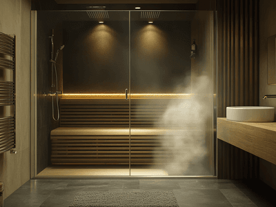 Badezimmer mit eingebauter Sauna: Wellness im eigenen Heim genießen